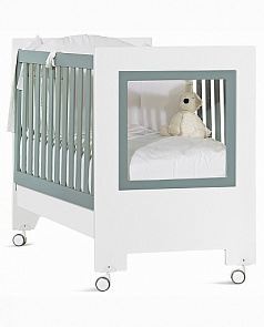 Кроватка детская из серии Le Chic, бело-серая (Feretti, V-LA.L-BM05)